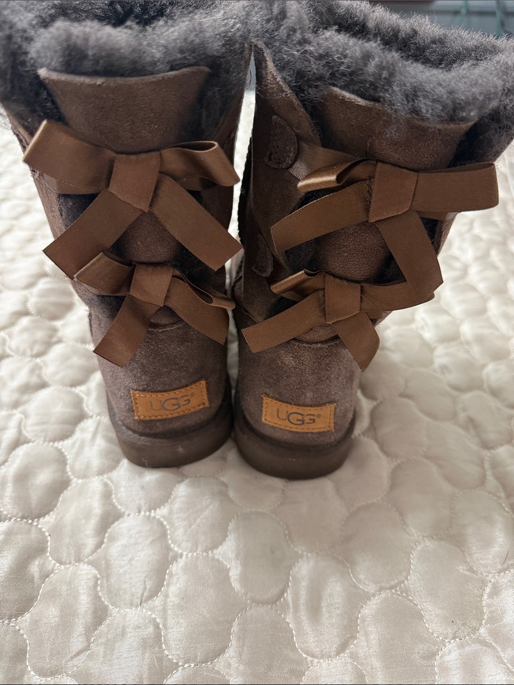 UGG Women’s Bow-Back Winter Boots - Dark Brown